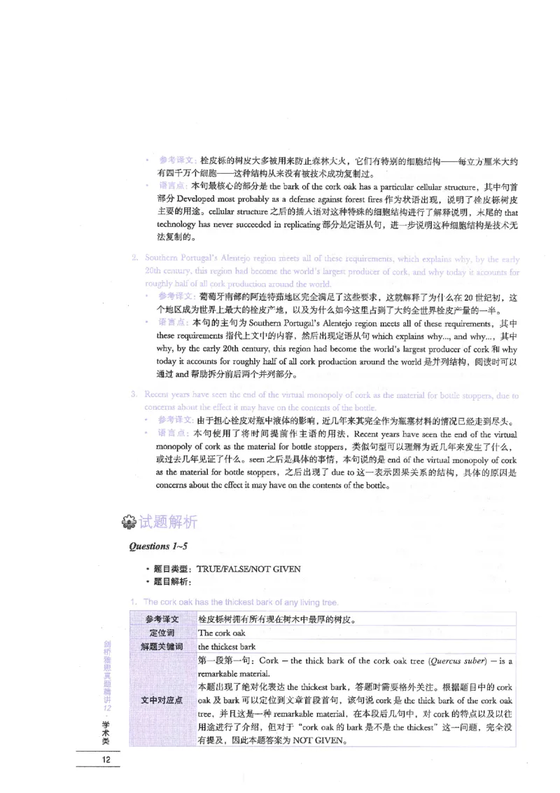 12剑桥雅思真题精讲12_剑雅真题+音频+解析1-20（已发）_雅思真题4-18_雅思A类全套4-18_剑雅精讲解析