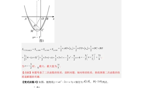 专题06二次函数中面积问题的两种考法（教师版）（人教版）_人教版数学九年级上册_版本二_九年级数学上册（人教版）_压轴题攻略-V9_2024版