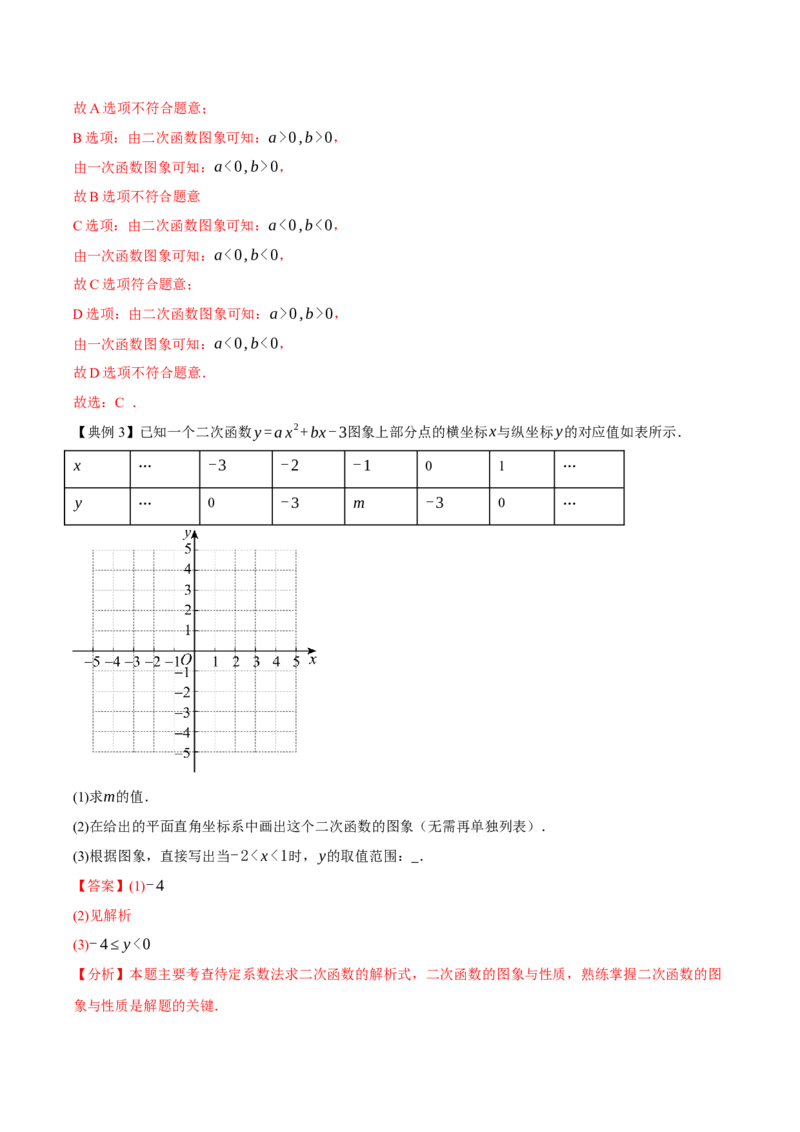 专题02二次函数（期末复习讲义）（教师版）_人教版数学九年级上册_版本二_九年级数学上册（人教版）_期末专项复习-U276_期末总复习_2026版