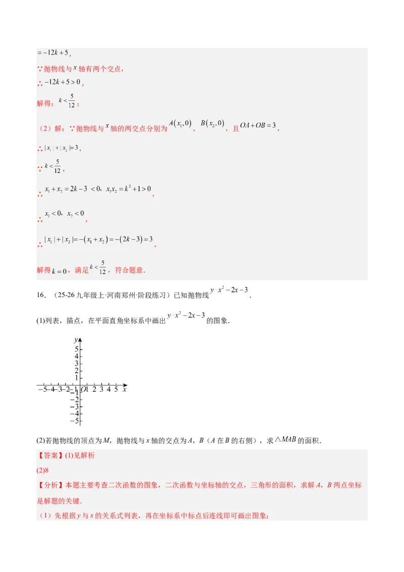 专题06二次函数章末56道压轴题型专训（8大题型）（教师版）_人教版数学九年级上册_版本二_九年级数学上册（人教版）_重难点专题提升-V7_2026版