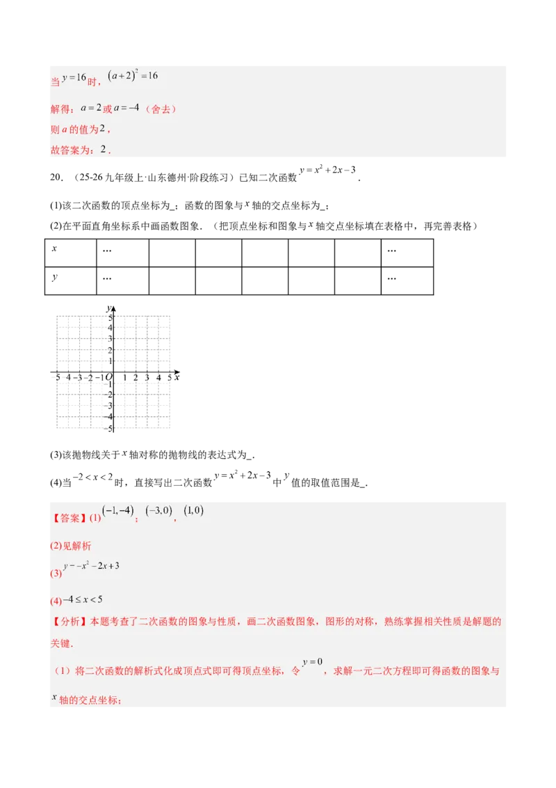 专题06二次函数章末56道压轴题型专训（8大题型）（教师版）_人教版数学九年级上册_版本二_九年级数学上册（人教版）_重难点专题提升-V7_2026版