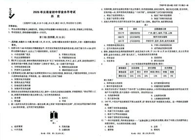 2026《万唯中考&bull;云南定心卷》历史试卷_2026中考押题卷合集_2026《万唯中考定心卷》各地方版_2026《万唯中考&bull;云南定心卷》7科