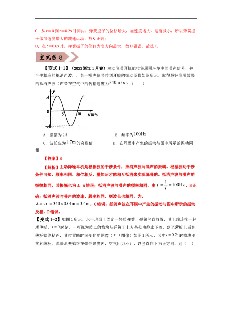易错点08振动和波.（3大陷阱）-备战2024年高考物理考试易错题（解析版）docx_高中三年全科资料_高中_15高中全科《高考易错题》2025版_高考物理备战2025年高考易错题（新高考专用）
