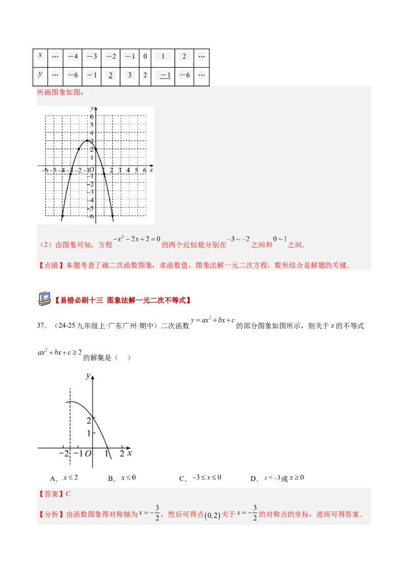 专题05二次函数章末易错必刷题型专训（57题19个考点）（教师版）_人教版数学九年级上册_版本二_九年级数学上册（人教版）_重难点专题提升-V7_2026版