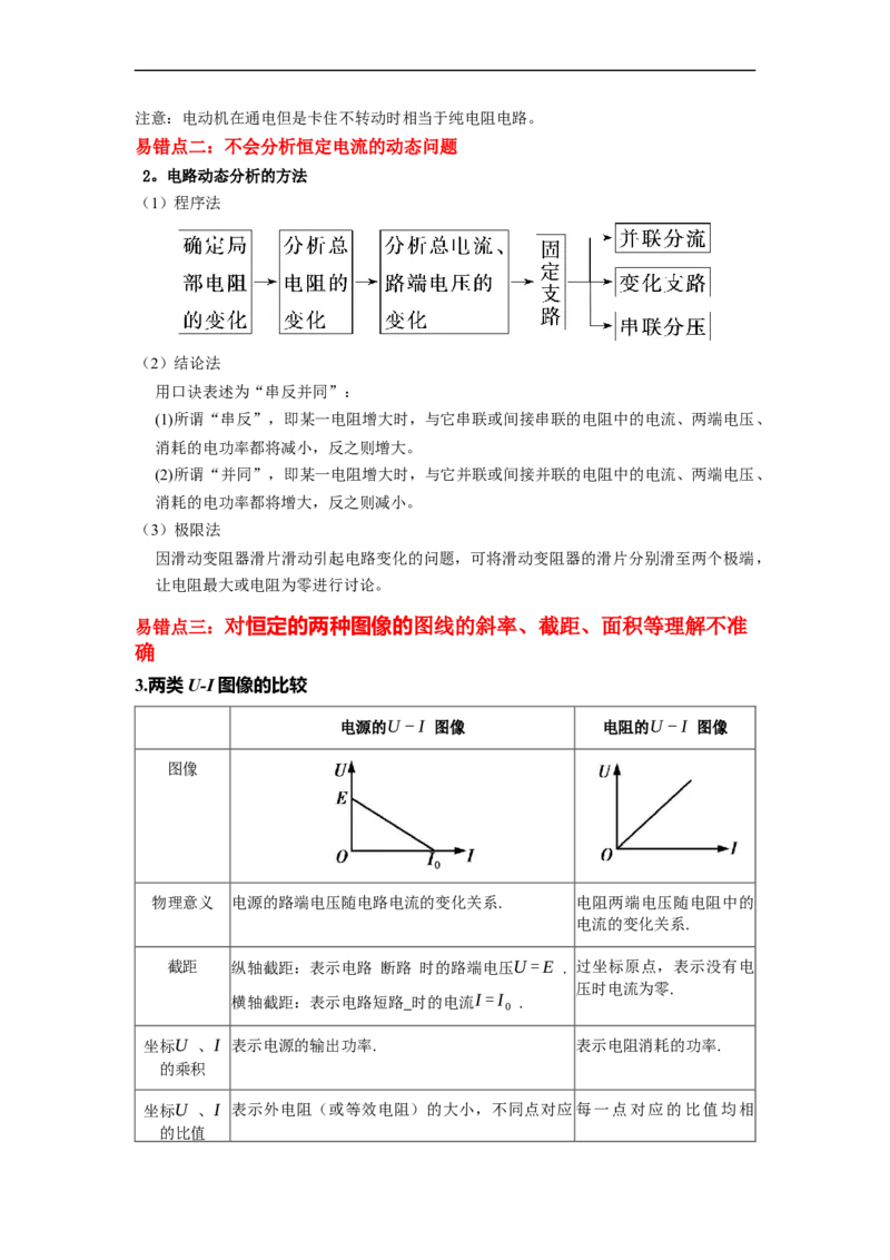 易错点10恒定电流（3大陷阱）-备战2024年高考物理考试易错题（解析版）_高中三年全科资料_高中_15高中全科《高考易错题》2025版_高考物理备战2025年高考易错题（新高考专用）