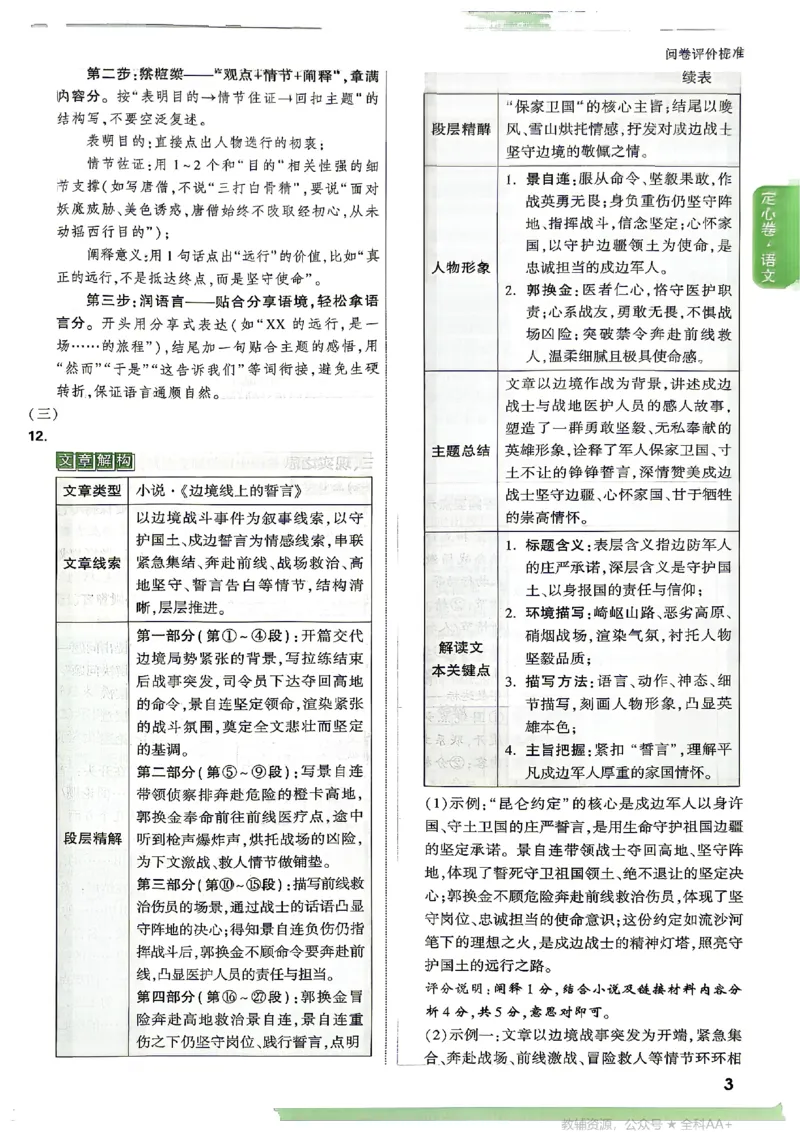 2026《万唯中考&bull;山西定心卷》语文答案_2026中考押题卷合集_2026《万唯中考定心卷》各地方版_2026《万唯中考&bull;山西定心卷》7科