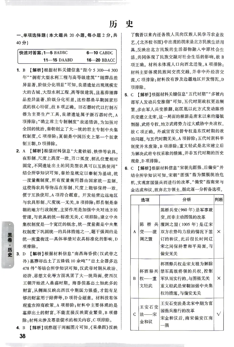 2026《万唯中考&bull;江西黑白卷》道法历史黑卷答案_2026中考押题卷合集_2026《万唯中考黑白卷》地方版(1)_2026《万唯中考&bull;江西黑白卷》7科_2026《万唯中考&bull;江西黑白卷》道法历史