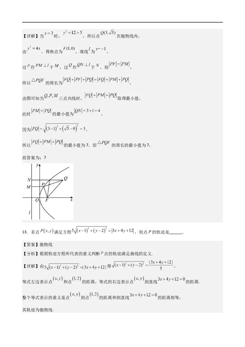 新课预习-3.3抛物线（教师版）-新高二暑假衔接_高中三年全科资料_高中_高中1_2025秋新高二《暑假衔接讲义》（语数外理化）电子版_2025新高二数学暑假衔接讲义（人教A版）