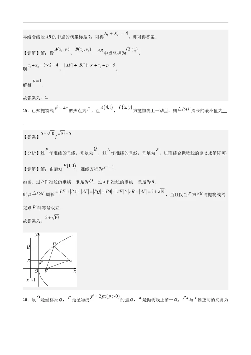 新课预习-3.3抛物线（教师版）-新高二暑假衔接_高中三年全科资料_高中_高中1_2025秋新高二《暑假衔接讲义》（语数外理化）电子版_2025新高二数学暑假衔接讲义（人教A版）