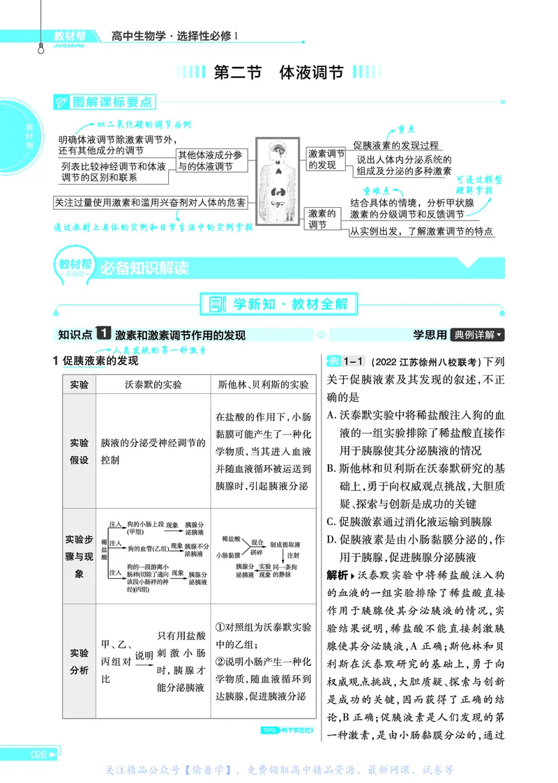 教材帮高中生物学选择性必修1（配SJ版）_高中三年全科资料_高中_高中电子教材_高中《教材帮》2025版高中《教材帮》（全科高清）_教材帮高中生物