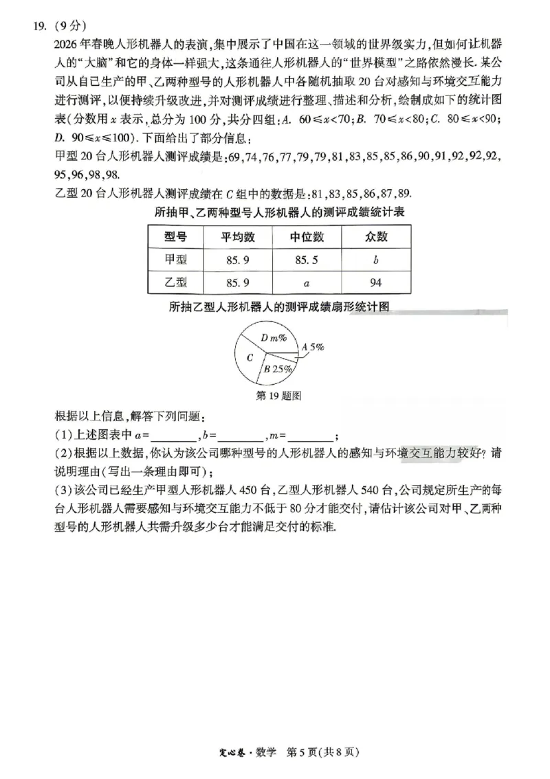 2026《万唯中考&bull;山东定心卷》数学_2026中考押题卷合集_2026《万唯中考定心卷》各地方版_2026《万唯中考&bull;山东定心卷》7科