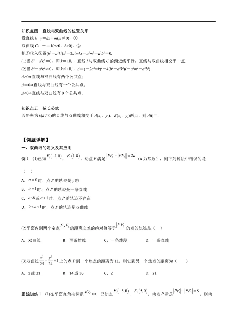 新课预习-3.2双曲线（学生版）-新高二暑假衔接_高中三年全科资料_高中_高中1_2025秋新高二《暑假衔接讲义》（语数外理化）电子版_2025新高二数学暑假衔接讲义（人教A版）