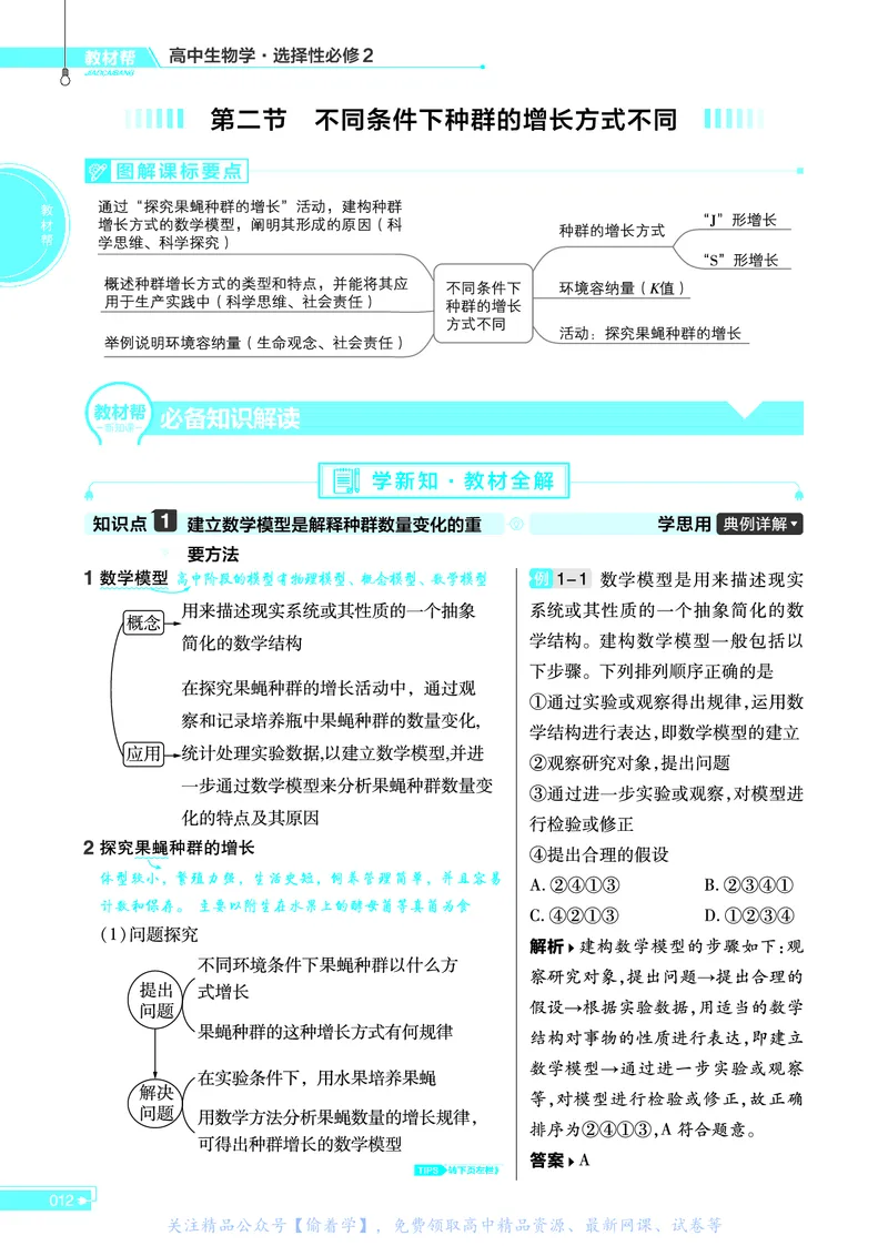 教材帮高中生物学选择性必修2（配ZK版）浙科版_高中三年全科资料_高中_高中电子教材_高中《教材帮》2025版高中《教材帮》（全科高清）_教材帮高中生物