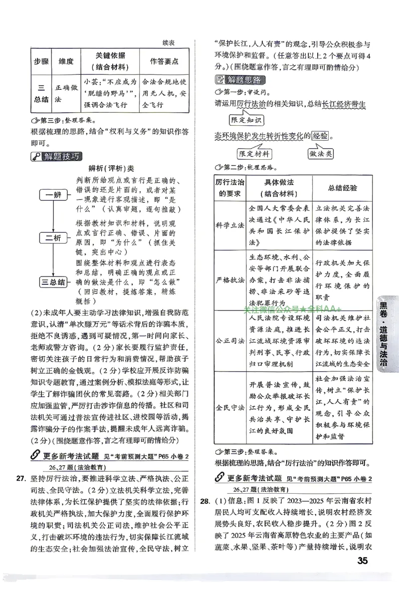 2026《万唯中考&bull;云南黑白卷》道法黑白卷答案_2026中考押题卷合集_2026《万唯中考黑白卷》地方版(1)_2026《万唯中考&bull;云南黑白卷》7科_2026《万唯中考&bull;云南黑白卷》道法黑白卷