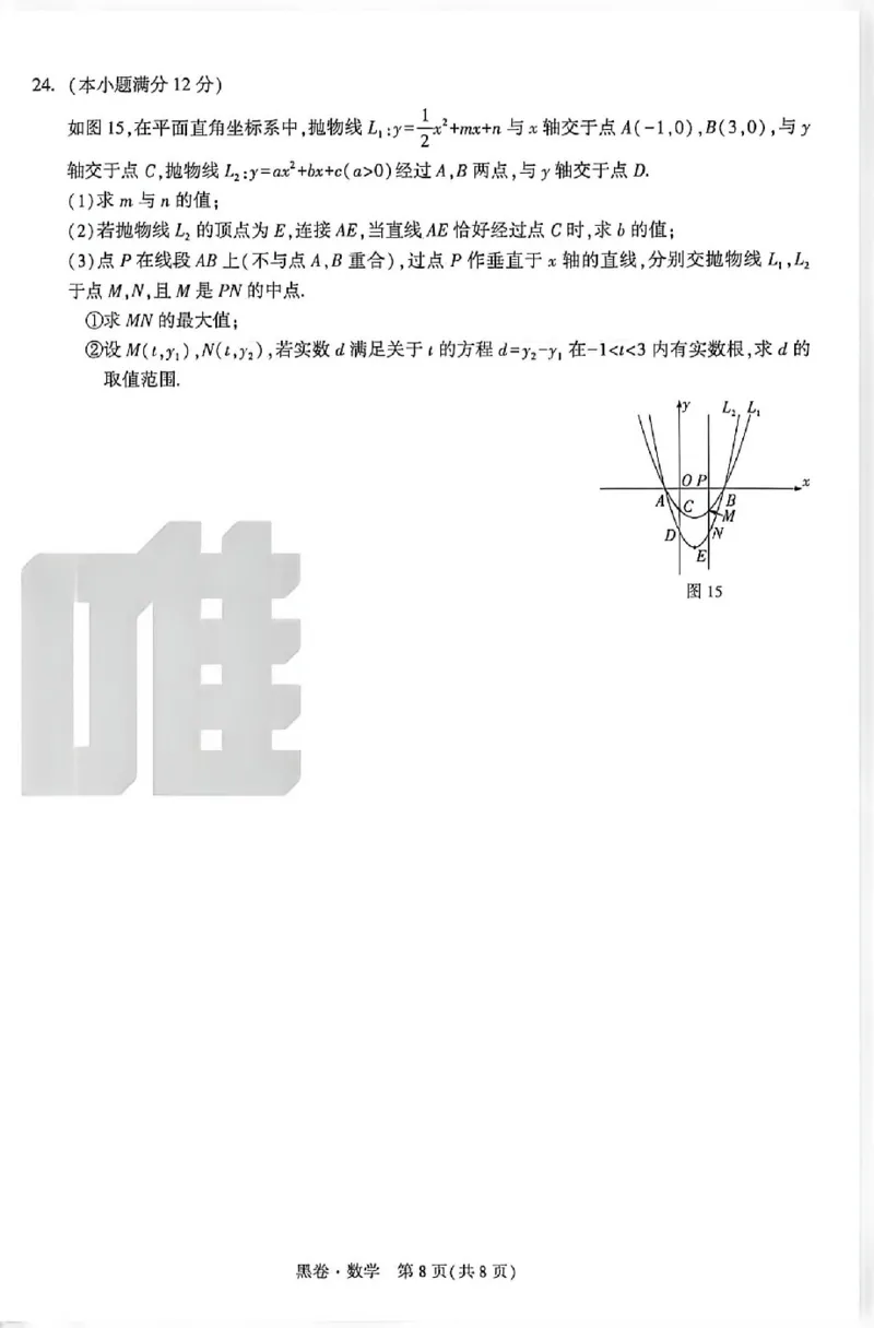 2026《万唯中考&bull;河北黑白卷》数学黑卷_2026中考押题卷合集_2026《万唯中考黑白卷》地方版(1)_2026《万唯中考&bull;河北黑白卷》7科_2026《万唯中考&bull;河北黑白卷》数学