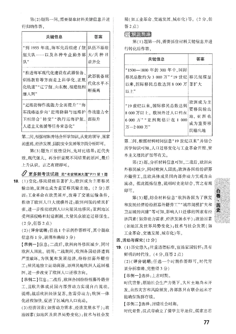 2026《万唯中考&bull;安徽黑白卷》历史白卷答案_2026中考押题卷合集_2026《万唯中考黑白卷》地方版(1)_2026《万唯中考&bull;安徽黑白卷》7科_2026《万唯中考&bull;安徽黑白卷》历史