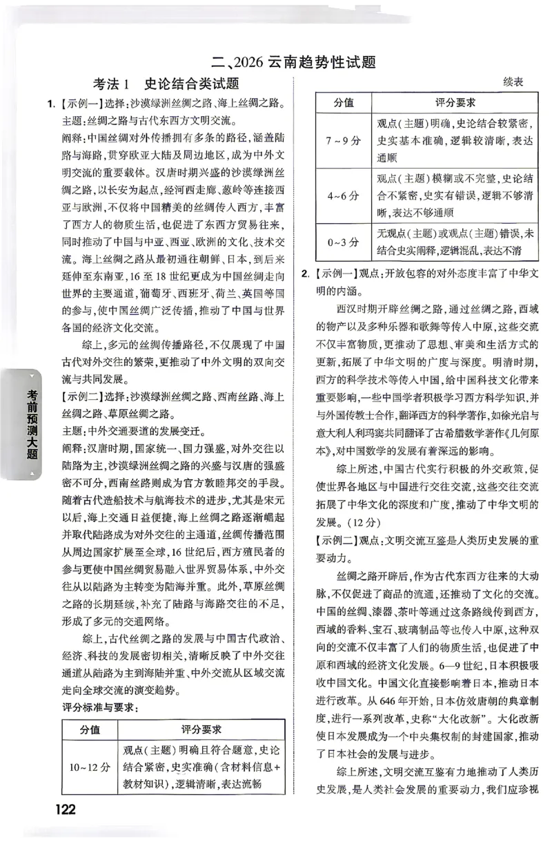 2026《万唯中考&bull;云南黑白卷》答题技巧与答案_2026中考押题卷合集_2026《万唯中考黑白卷》地方版(1)_2026《万唯中考&bull;云南黑白卷》7科