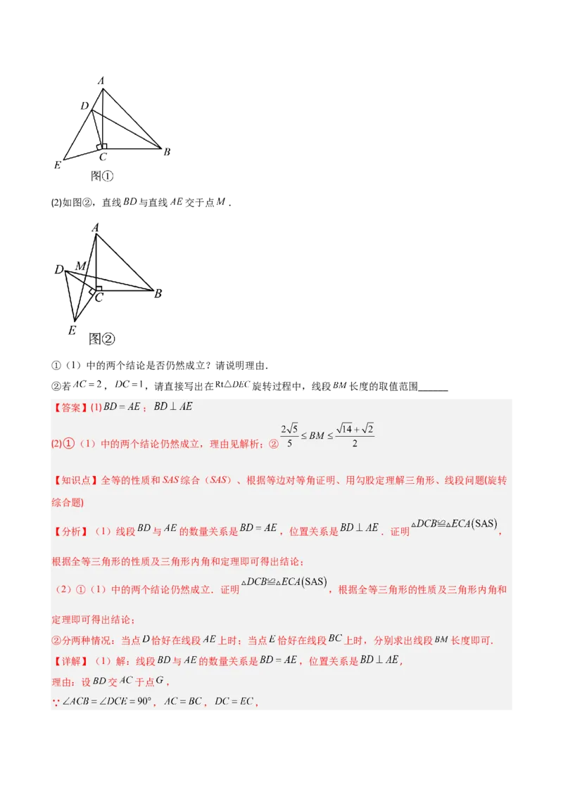 专题06图形的旋转与中心对称（6大基础题+4大提升题）（解析版）_人教版数学九年级上册_版本二_九年级数学上册（人教版）_专项复习