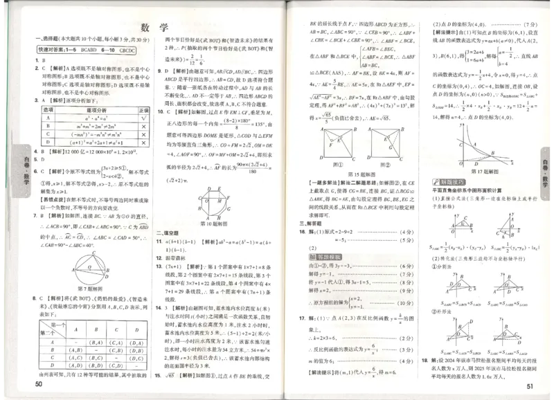 2026《万唯中考&bull;山西黑白卷》数学白卷答案_2026中考押题卷合集_2026《万唯中考黑白卷》地方版(1)_2026《万唯中考&bull;山西黑白卷》7科_2026《万唯中考&bull;山西黑白卷》数学