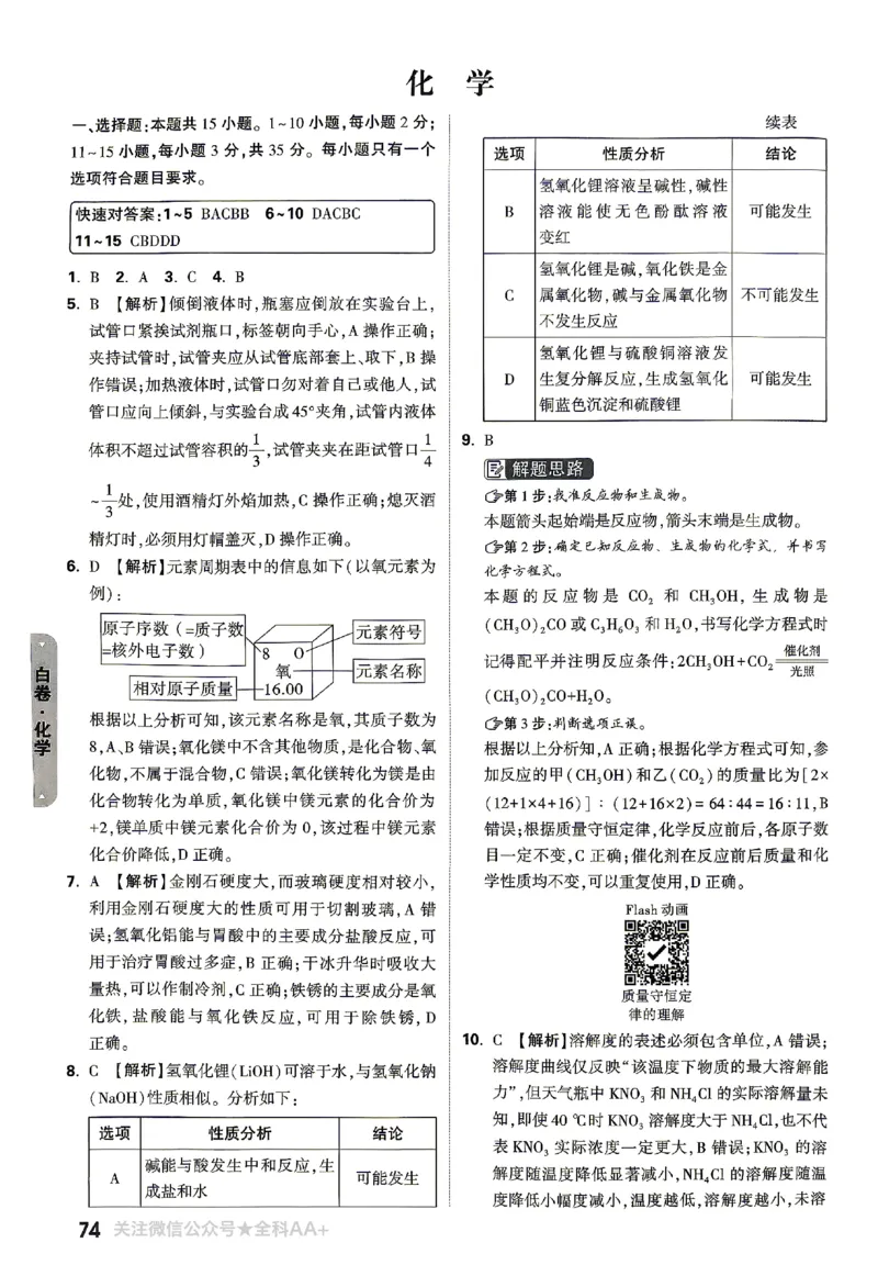 2026《万唯中考&bull;山东黑白卷》化学白卷答案_2026中考押题卷合集_2026《万唯中考黑白卷》地方版(1)_2026《万唯中考&bull;山东黑白卷》7科_2026《万唯中考&bull;山东黑白卷》7科(扫描版)