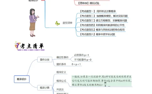 专题05概率初步（考点清单，9个考点清单+6种题型解读）学生版_人教版数学九年级上册_版本二_九年级数学上册（人教版）_期末专项复习-U276_期末总复习_2025版