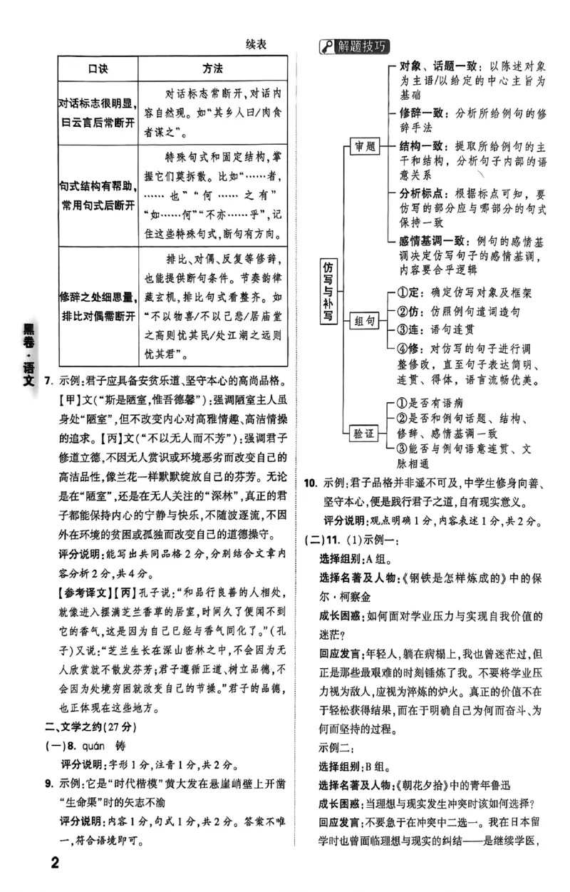 2026《万唯中考&bull;山西黑白卷》语文黑卷答案_2026中考押题卷合集_2026《万唯中考黑白卷》地方版(1)_2026《万唯中考&bull;山西黑白卷》7科_2026《万唯中考&bull;山西黑白卷》语文