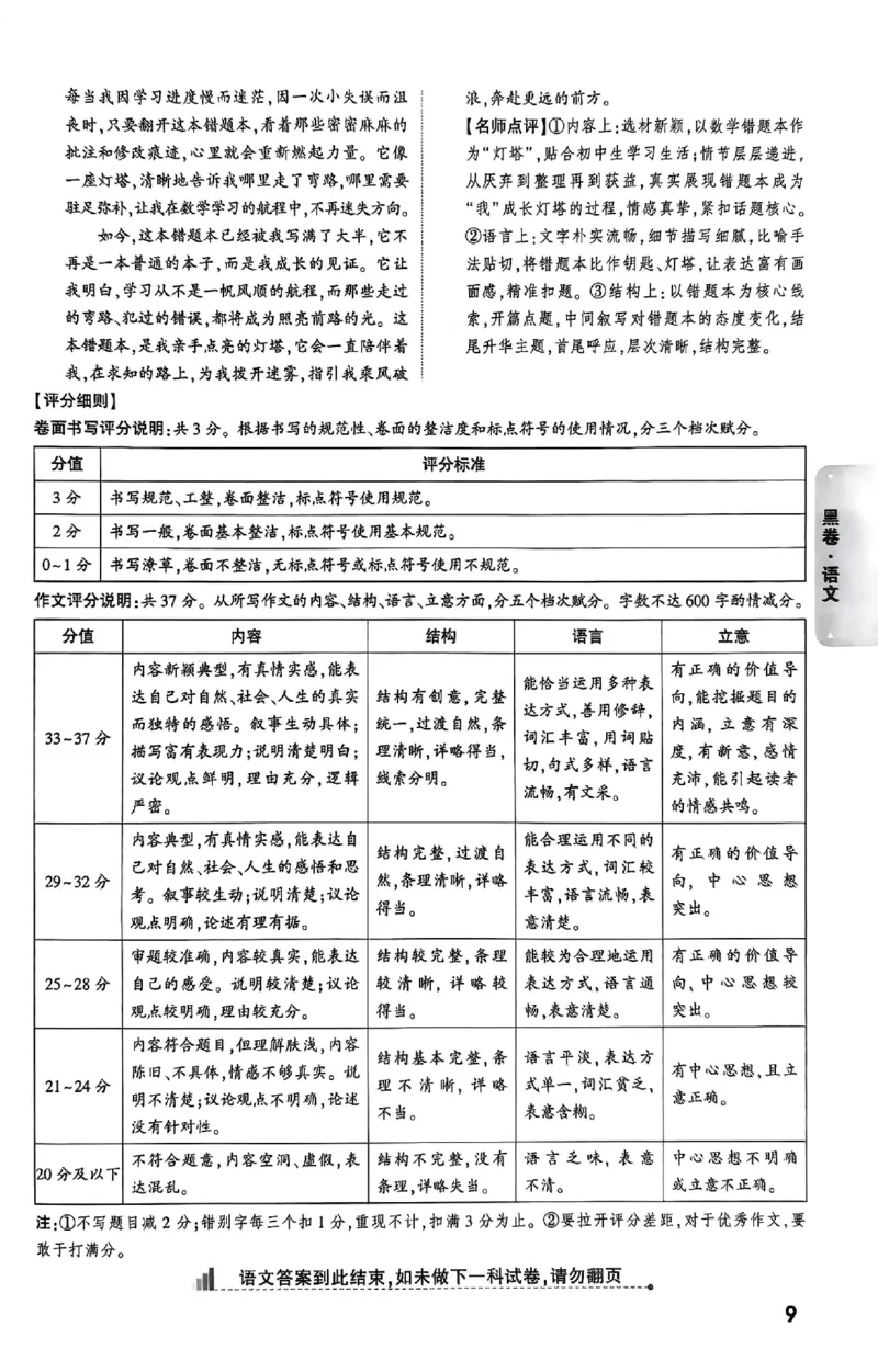 2026《万唯中考&bull;山西黑白卷》语文黑卷答案_2026中考押题卷合集_2026《万唯中考黑白卷》地方版(1)_2026《万唯中考&bull;山西黑白卷》7科_2026《万唯中考&bull;山西黑白卷》语文