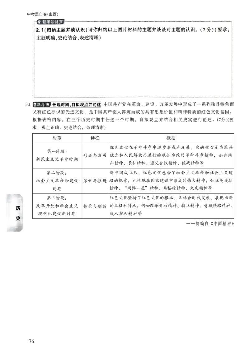2026《万唯中考&bull;山西黑白卷》考前预测大题_2026中考押题卷合集_2026《万唯中考黑白卷》地方版_2026《万唯中考&bull;山西黑白卷》7科