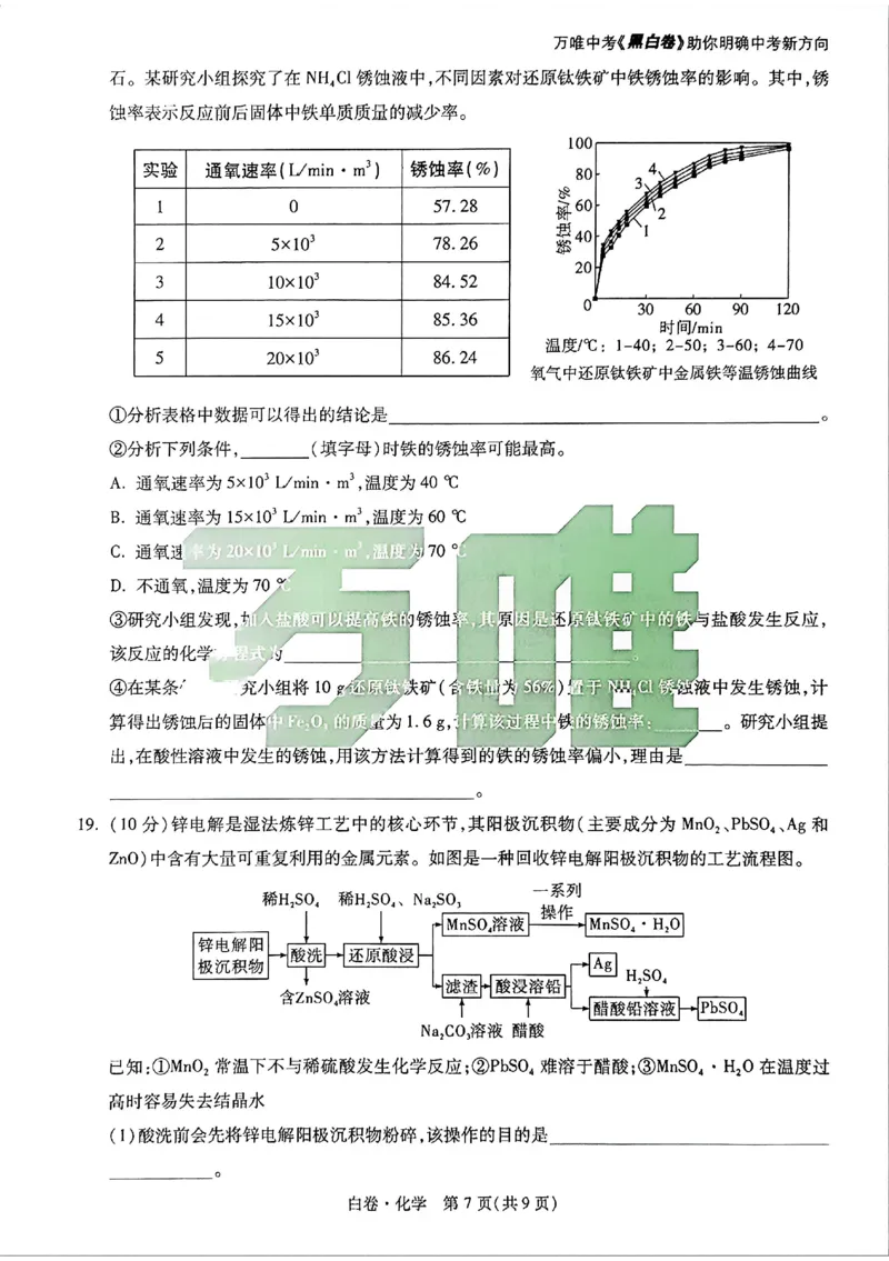2026《万唯中考&bull;广州黑白卷》化学白卷_2026中考押题卷合集_2026《万唯中考黑白卷》地方版(1)_2026《万唯中考&bull;广州黑白卷》7科_2026《万唯中考&bull;广州黑白卷》化学