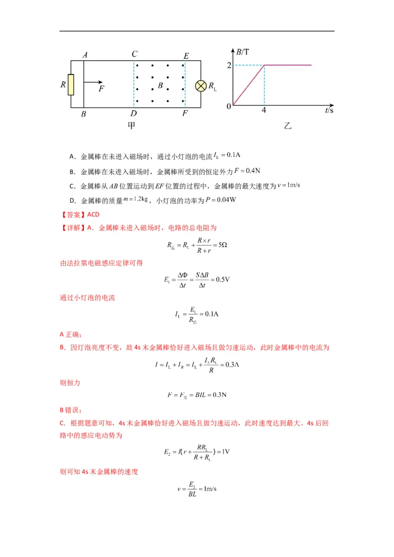 易错点12电磁感应（3大陷阱）-备战2024年高考物理考试易错题）（解析版）_高中三年全科资料_高中_15高中全科《高考易错题》2025版_高考物理备战2025年高考易错题（新高考专用）