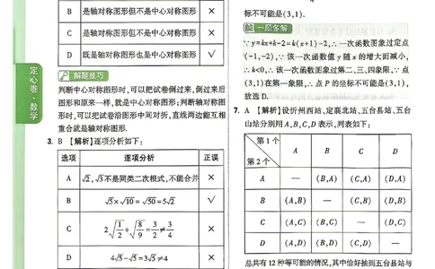 2026《万唯中考&bull;山西定心卷》数学答案_2026中考押题卷合集_2026《万唯中考定心卷》各地方版_2026《万唯中考&bull;山西定心卷》7科