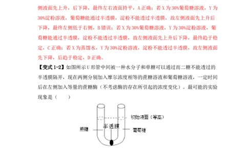 易错点03渗透作用和主动运输的深度解读（解析版）_高中三年全科资料_高中_15高中全科《高考易错题》2025版_高考生物备战2025年高考易错题（新高考专用）_教师版（含答案解析）