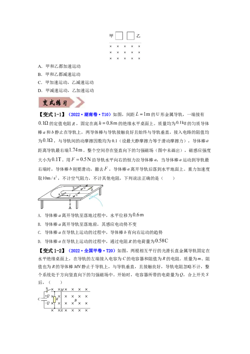 易错点12电磁感应（3大陷阱）-备战2024年高考物理考试易错题）（原卷版）_高中三年全科资料_高中_15高中全科《高考易错题》2025版_高考物理备战2025年高考易错题（新高考专用）