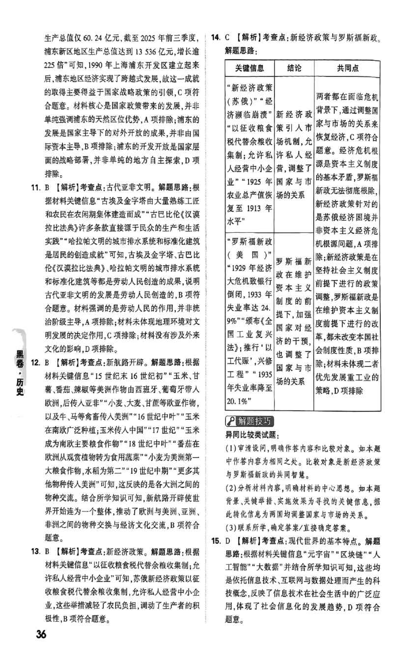 2026《万唯中考&bull;山西黑白卷》文综黑卷答案_2026中考押题卷合集_2026《万唯中考黑白卷》地方版(1)_2026《万唯中考&bull;山西黑白卷》7科_2026《万唯中考&bull;山西黑白卷》历史