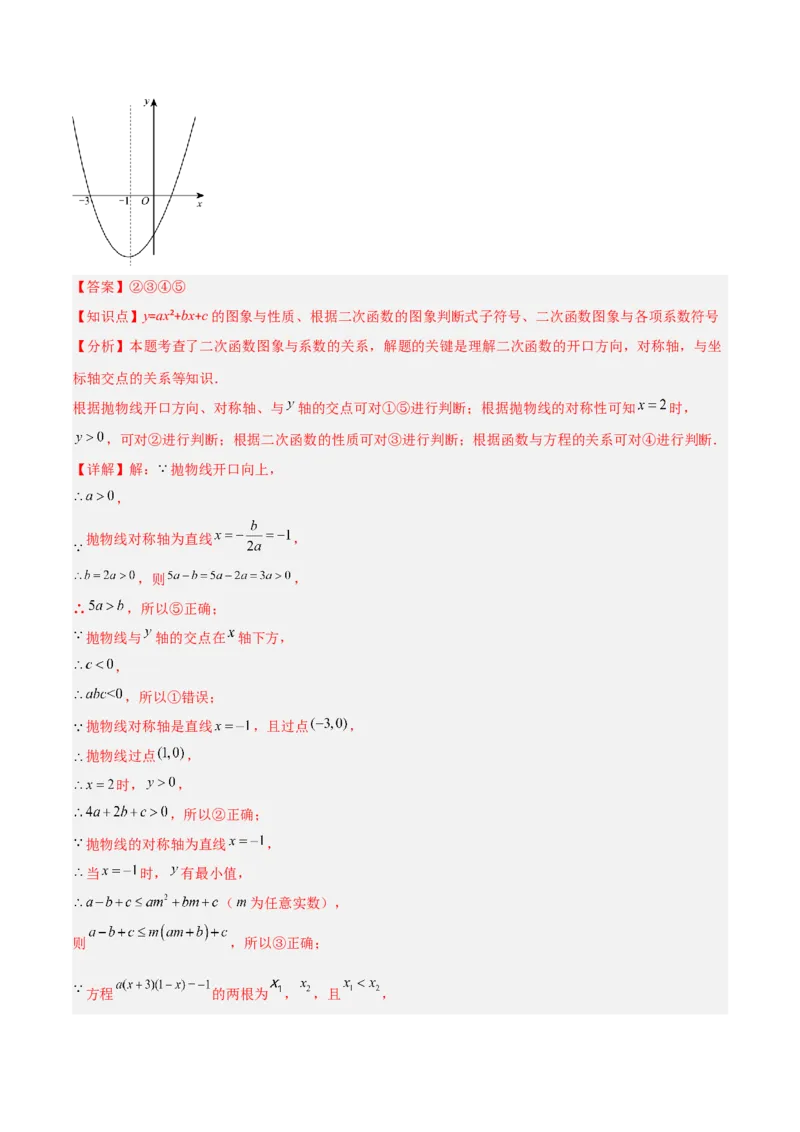 专题05二次函数图象和性质与系数的四类综合题型（压轴题专项训练）（教师版）_人教版数学九年级上册_版本二_九年级数学上册（人教版）_压轴题专项-V5_2026版