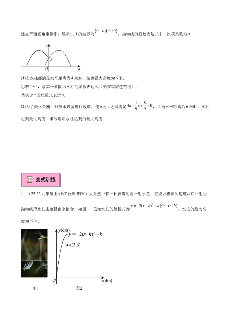 专题04二次函数的应用重难点题型专训（10大题型+15道拓展培优）（学生版）_人教版数学九年级上册_版本二_九年级数学上册（人教版）_重难点专题提升-V7_2025版