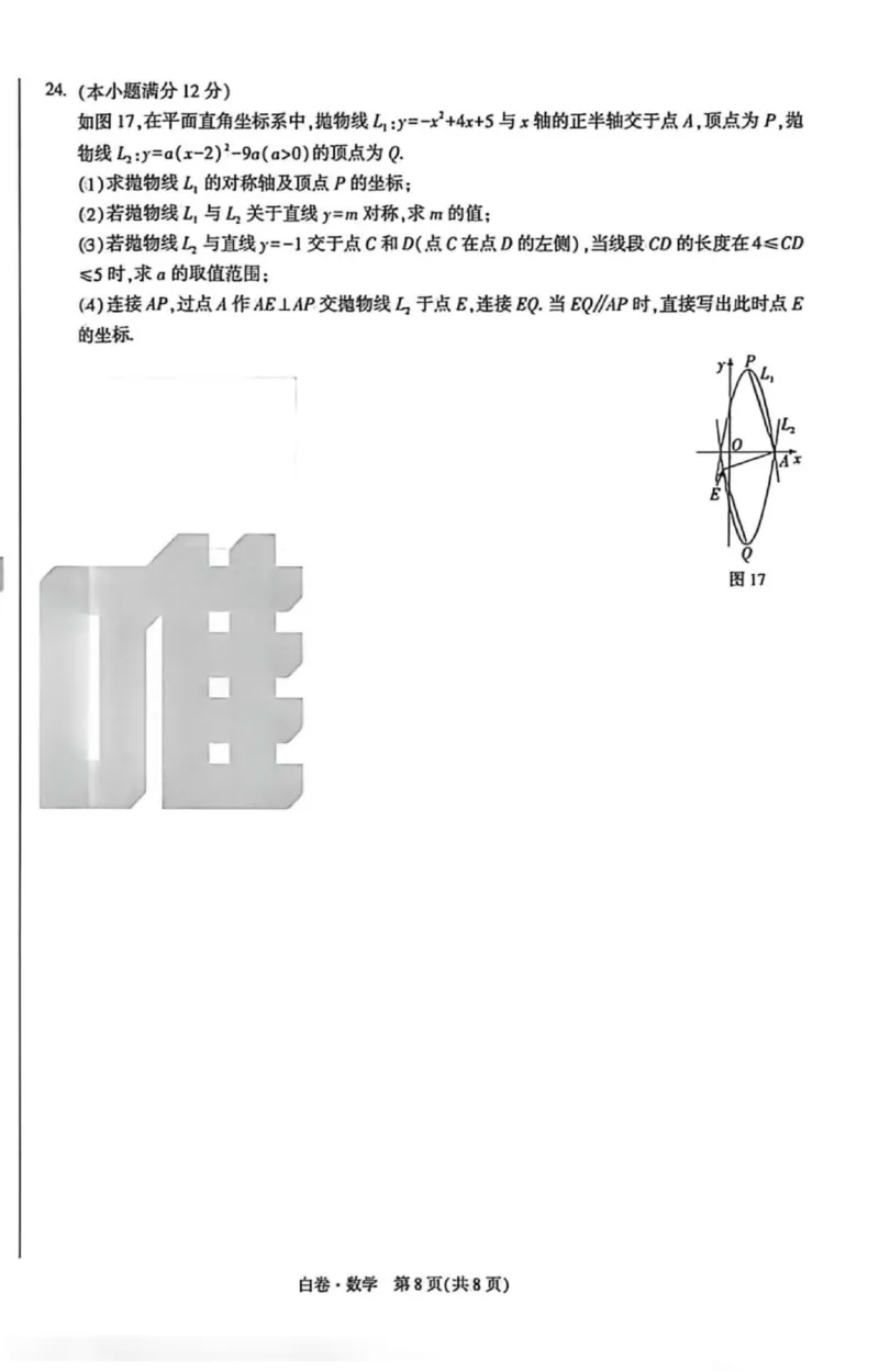 2026《万唯中考&bull;河北黑白卷》数学白卷_2026中考押题卷合集_2026《万唯中考黑白卷》地方版(1)_2026《万唯中考&bull;河北黑白卷》7科_2026《万唯中考&bull;河北黑白卷》数学