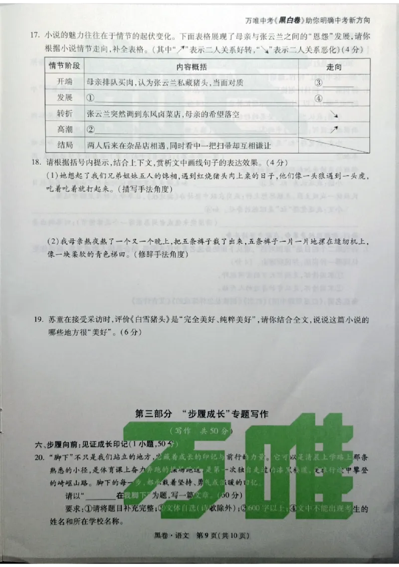 2026《万唯中考&bull;广州黑白卷》语文黑卷_2026中考押题卷合集_2026《万唯中考黑白卷》地方版(1)_2026《万唯中考&bull;广州黑白卷》7科_2026《万唯中考&bull;广州黑白卷》语文