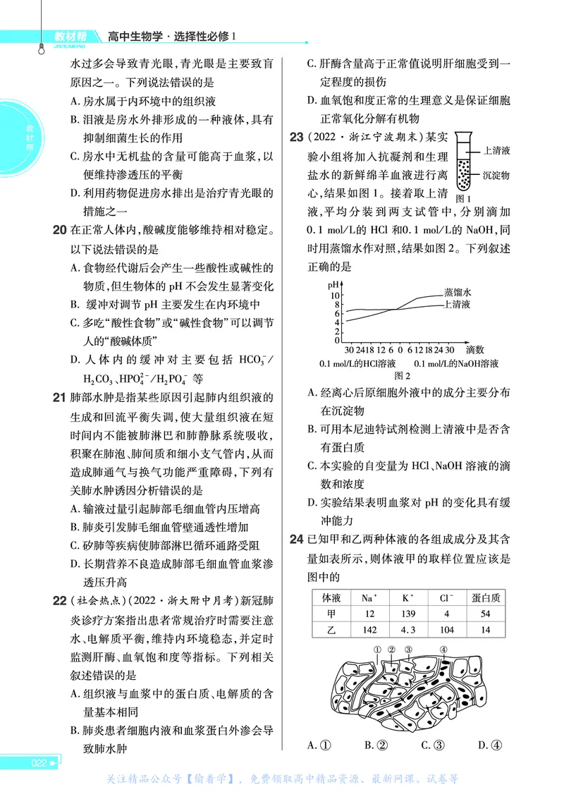 教材帮高中生物学选择性必修1（配ZK版）浙科版_高中三年全科资料_高中_高中电子教材_高中《教材帮》2025版高中《教材帮》（全科高清）_教材帮高中生物