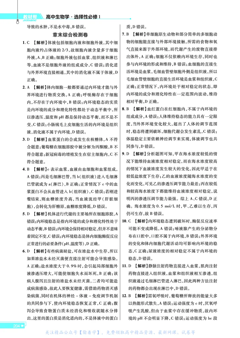 教材帮高中生物学选择性必修1（配ZK版）浙科版_高中三年全科资料_高中_高中电子教材_高中《教材帮》2025版高中《教材帮》（全科高清）_教材帮高中生物