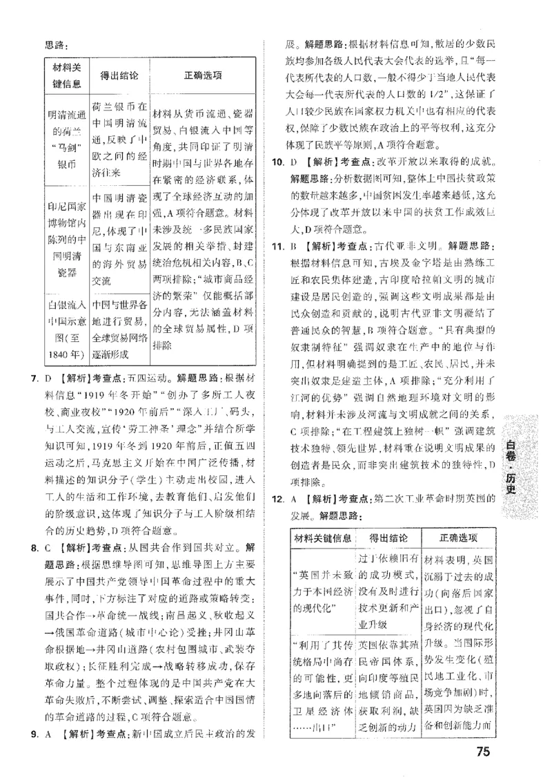 2026《万唯中考&bull;安徽黑白卷》历史白卷答案_2026中考押题卷合集_2026中考《万唯中考黑白卷》地方版_2026《万唯中考&bull;安徽黑白卷》7科_2026《万唯中考&bull;安徽黑白卷》历史