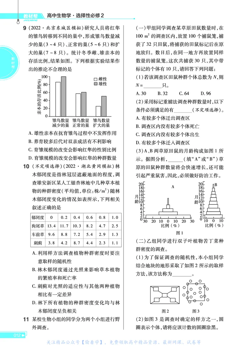 教材帮高中生物学选择性必修2（配RJ版）_高中三年全科资料_高中_高中电子教材_高中《教材帮》2025版高中《教材帮》（全科高清）_教材帮高中生物