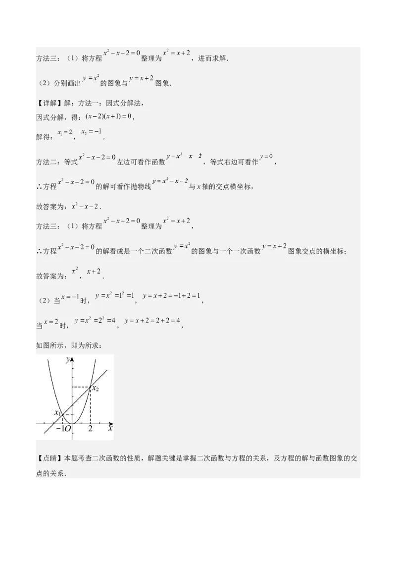 专题03二次函数与一元二次方程重难点题型专训（9大题型+20道拓展培优）（教师版）_人教版数学九年级上册_版本二_九年级数学上册（人教版）_重难点专题提升-V7_2025版