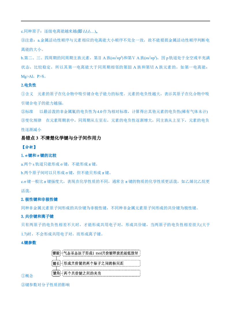 易错类型09物质结构与性质（7大易错点）（解析版）_高中三年全科资料_高中_15高中全科《高考易错题》2025版_高考化学备战2025年高考易错题（新全国通用）_教师版（含答案解析）