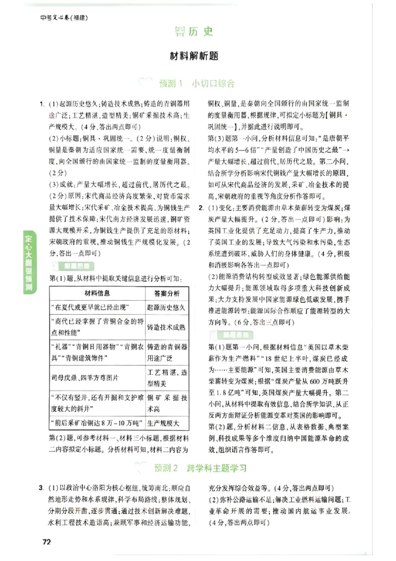 2026《万唯中考&bull;福建定心卷》定心大题强预测答案_2026中考押题卷合集_2026《万唯中考定心卷》各地方版_2026《万唯中考&bull;福建定心卷》7科