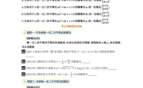 第05讲一元二次不等式与其它不等式解法_高中三年全科资料_高考数学《必刷5000题》2025版_2025高考数学必刷5000题（原卷版分章节PDF）