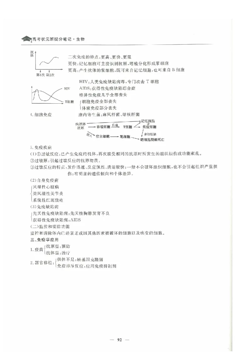 生物高考状元班提分笔记_高中三年全科资料_高中_高中1_《高考状元班提分笔记》