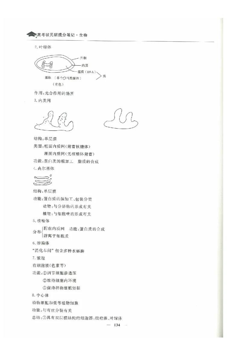 生物高考状元班提分笔记_高中三年全科资料_高中_高中1_《高考状元班提分笔记》