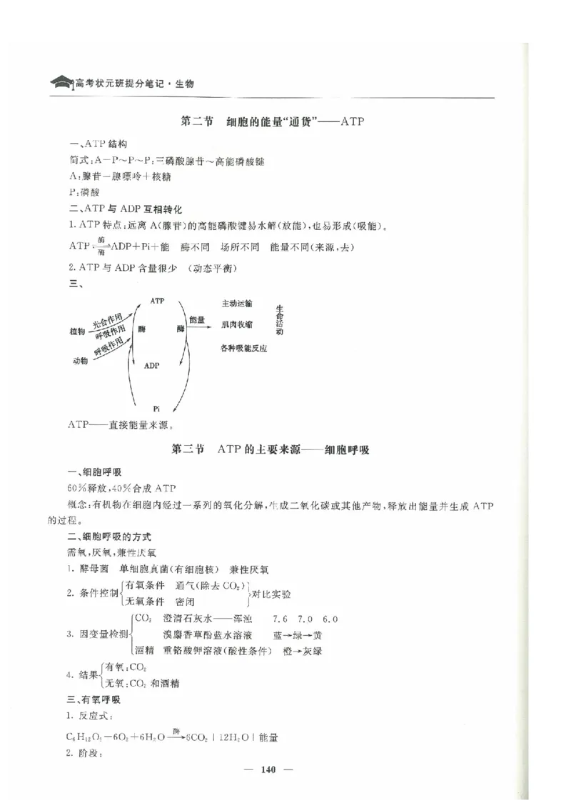 生物高考状元班提分笔记_高中三年全科资料_高中_高中1_《高考状元班提分笔记》
