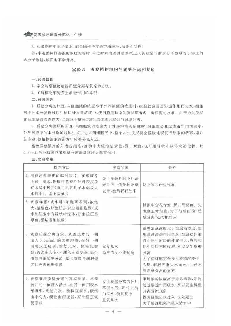 生物高考状元班提分笔记_高中三年全科资料_高中_高中1_《高考状元班提分笔记》